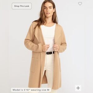 JCREW Juliette collarless sweater-blazer sz. Medium